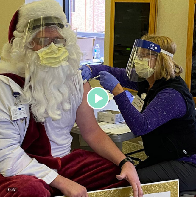 Santa got his COVID-19 vaccine just in time to deliver presents